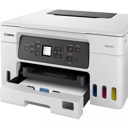 Canon MAXIFY GX3050 5777C006 - Impresora Multifunción con depósitos MegaTank rellenables, WiFi doble banda, impresión a doble cara automática, color Blanco